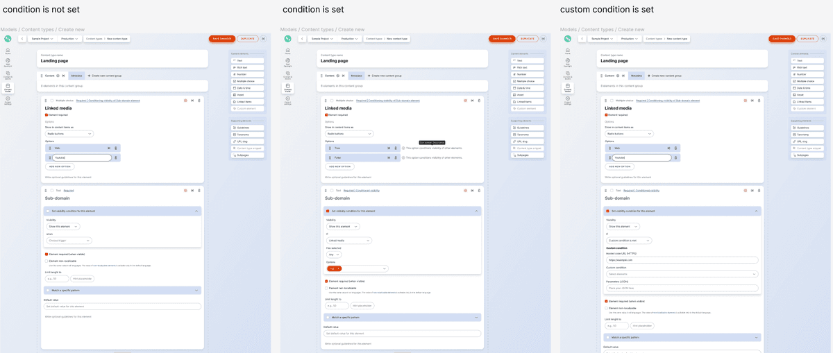 Conditional Elements