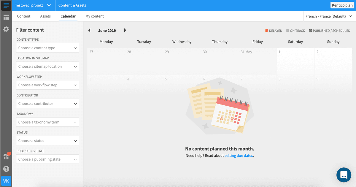 Editorial Calendar / Project View