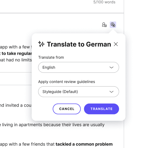 Translate with AI