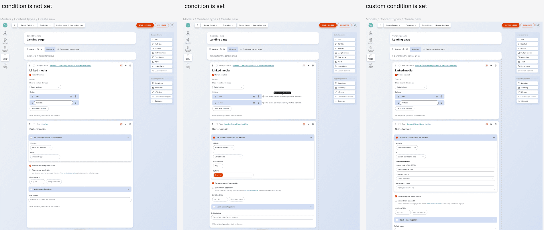 Conditional Elements