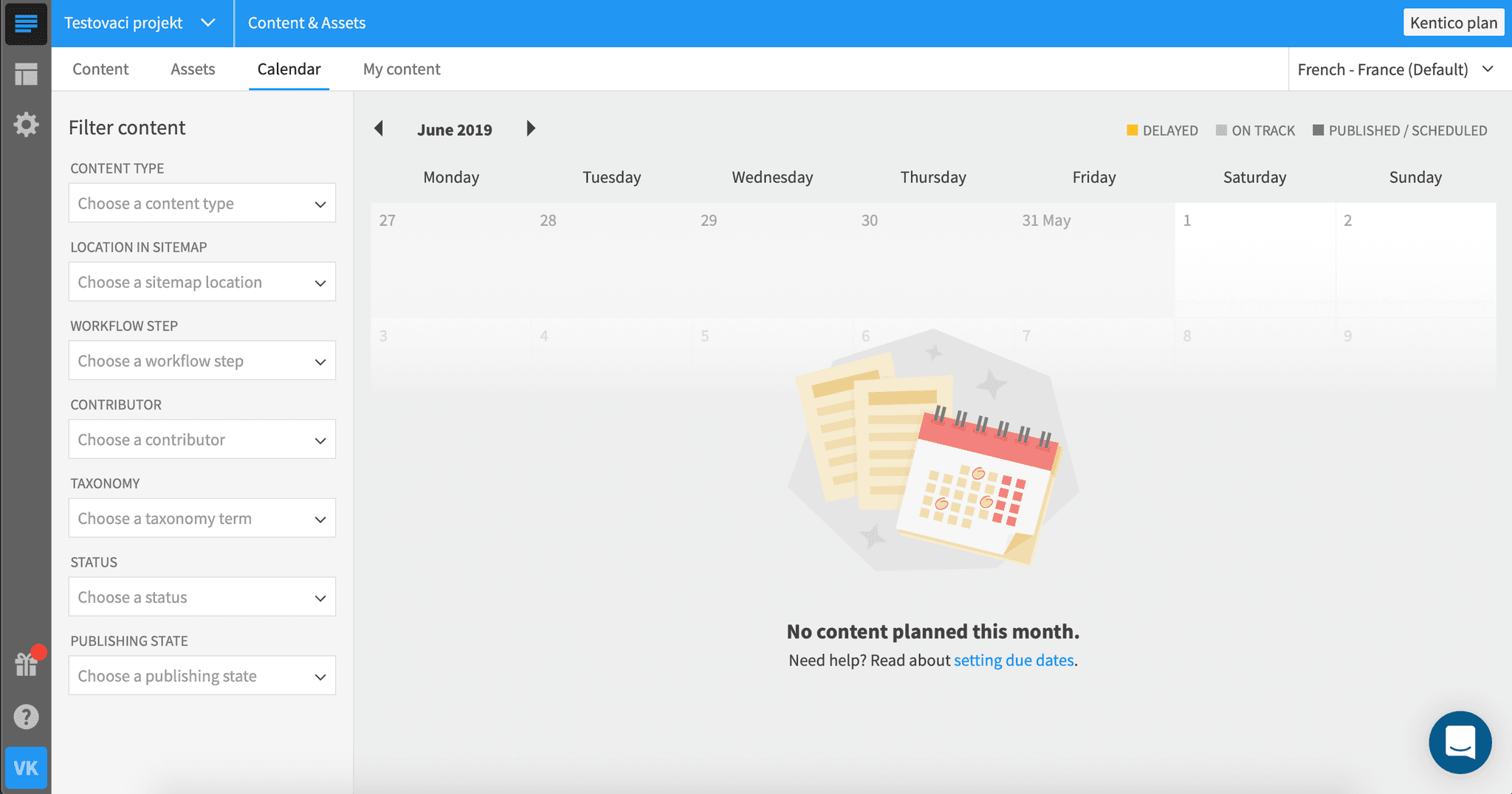 Editorial Calendar / Project View