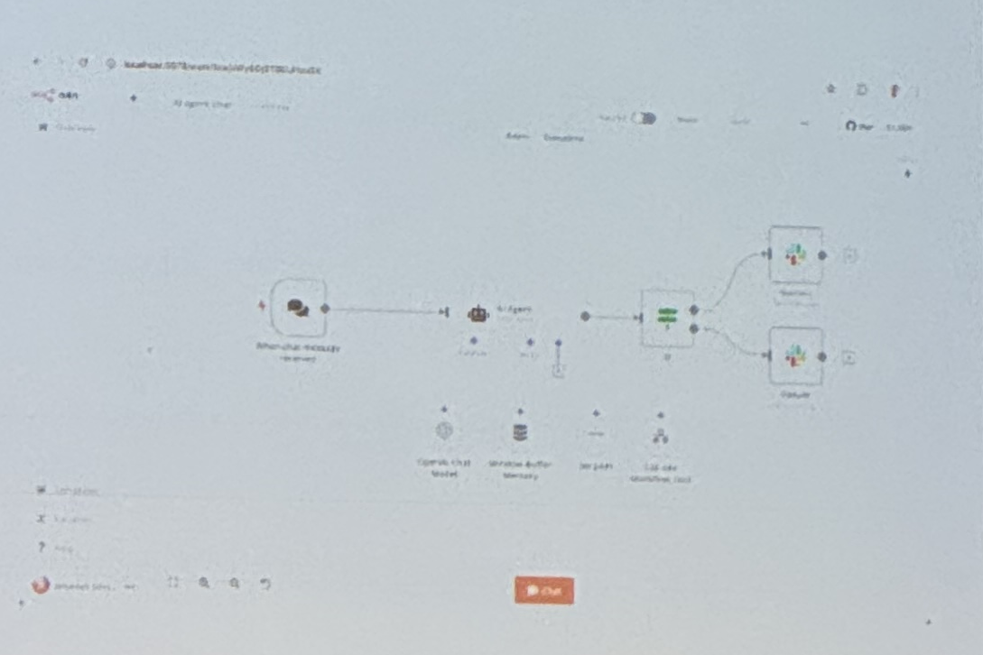 Screenshot of an agent workflow builder